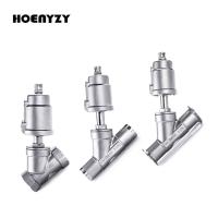 [HOT] 1/2 quot; 3/4 quot; 1 quot; Female thread Y Type Pneumatic Angle Seat Valve DN15 DN20 Stainless steel 304 Welding/Clamp High Temperature Steam