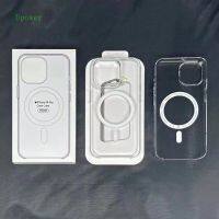 Magnetic Clear Magsafe Case 1:1 สำหรับ 14 Pro Max 14 Pro 14 Plus 14 13 12 Pro Max Cover Clear Soft Case