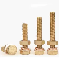 M4 M5 M6 Brass Screw Nut Set Hex Bolt Flat Washer Spring Washer Combination