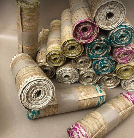 Buri Table Runner 8 seater table runner natural Philippine Made