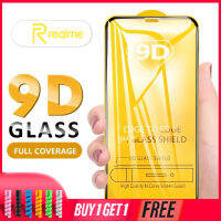 ใหม่9D กระจกเทมเปอร์คลุมทั้งหมดป้องกันหน้าจอสำหรับ Realme 5 5S 5i 6i C3 C3i C11 C12 C15 C20 C20A C21 C21Y C25 C25Y C25S C30 C30S C31 C33 C35 Narzo 10 10A 20 20A 30A 50A 50i Prime OPPO A8 A31 A9 A5 A11 A11X Samsung A04 M04