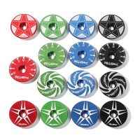 MTB Bicycle Stem Top Cap Lid Aluminum Mountain Bike Road Bicycle Headset Cover 1" To 1 18" Bicycle Parts GreenRedBlackBlue