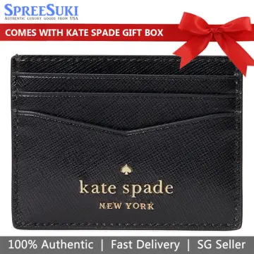 SpreeSuki - Kate Spade Crossbody Bag Staci Saffiano Leather North South  Phone Crossbody Black # K4826