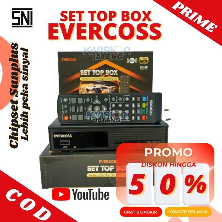 SET TOP BOX EVERCOSS PRIME STB DIGITAL original Lazada Indonesia