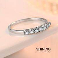 s925 Shining ring แหวนเงินแท้ สวยเรียบง่าย ใส่สบาย เป็นมิตรกับผิว เป็นรุ่นมีไซส์ ขนาดเส้นรอบวง 48.5 mm