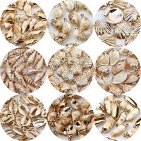 5-20pcsAcrylic Gold Plated Color Conch Sea Shell Charms Pendants Beads Jewelry Making Accessories DIY Handmade Necklace Bracelet DIY accessories and o