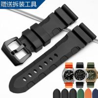 ▶★◀ Suitable for rubber watch straps Suitable for Panerai mens watch PARNIS military watch silicone replacement chain 22 24 26mm