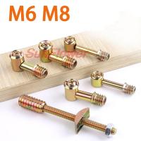 Furniture Hardware 4-in-1 Connection Piece Bed 4-in-1 Assembly Piece Hammer Nut Screw Eccentric Wheel Accessories 2PCS