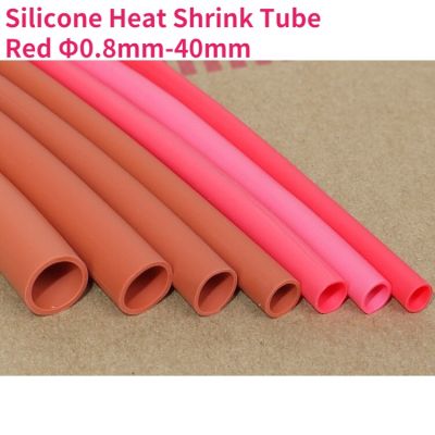 1 Meter Red Silicone Heat Shrink Tube Flexible Cable Sleeve Insulated 200℃ High Temperature Wire Protector Φ0.8mm-40mm Cable Management