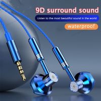 Headphon Headset 9D Stereo Earphones Mic In-ear Wired Headphones Bass Wire Earphon Earbud Phone Headset With Microphone Over The Ear Headphones