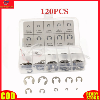 LeadingStar RC Authentic 120/200 PCS Stainless Steel E Clip Washer Assortment Kit Circlip Retaining Ring for Shaft Fastener M1.5~M10