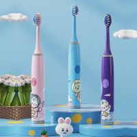 Childrens electric toothbrush color cartoon ultrasonic childrens soft hair cleaning brush (without batteries)