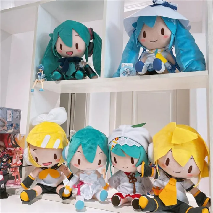 Genuine Sega Hatsune Miku Plush Doll Kawaii Kagamine Len Kagamine Rin Sakura Miku Fufu Doll Girl 0082