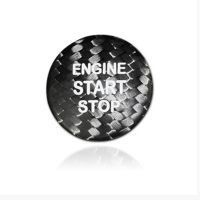 Real Carbon Fiber Car Engine Start Stop Button Cover Sticker Trim for 86 Accessories