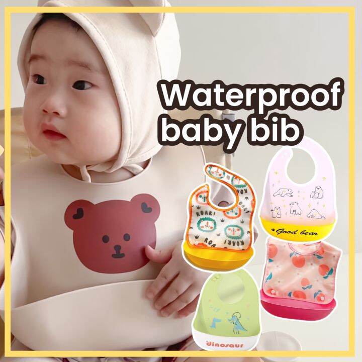 Adjustable Silicone Baby Bibs Waterproof Lightweight Easy Clean Feeding