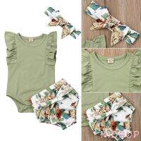 ♪TY★US Newborn Infant Baby Girls Clothes Ruffle Sleeve Romper Floral Shorts