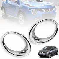 * ของพร้อมส่ง * ครอบไฟหน้า รุ่น นิสสัน จู๊ค NISSAN JUKE ปี 2015 - 2018 สีโครเมี่ยม 1 คู่ พร้อมกาว 3M