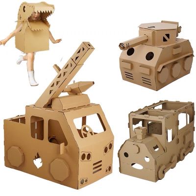 (สินค้าพร้อมส่ง)กระดาษรถถัง ของเล่น DIY โมเดลรถถัง ของเล่นเด็กเสริมสร้างจิตนาการ เสริมทักษะชีวิต โมเดลกระดาษลัง ของเล่นเด็กDIY
