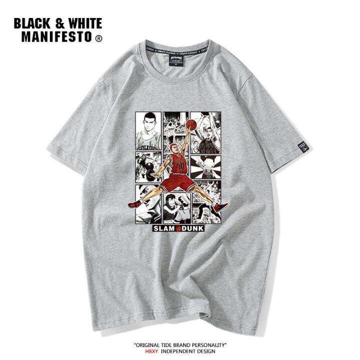 ข้อเสนอพิเศษ-tshirt-เสื้อยืดแขนสั้น-พิมพ์ลายการ์ตูนอนิเมะ-slam-dunk-sakuragi-เหมาะกับฤดูร้อน-สไตล์ญี่ปุ่น-สําหรับนักเรียน-s-5xl-s-5xl