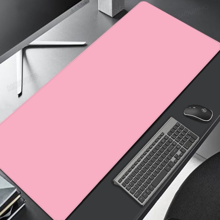 แผ่นรองเม้าส์สีขาวสลับแผ่นรองโต๊ะ-แผ่นรองโต๊ะกันน้ำ-อุปกรณ์สำนักงานเกม-แป้นพิมพ์แล็ปท็อปสีชมพู-แผ่นรองเม้าส์สีม่วง-xxl