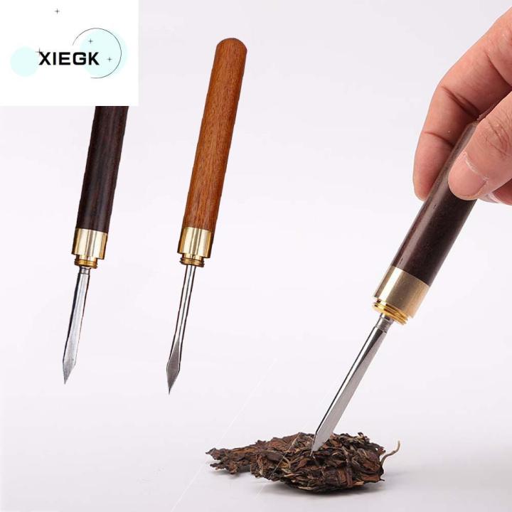 xiegk-มืออาชีพ-สแตนเลส-ด้ามไม้-ไม้จันทน์-ทีแวร์-เข็มชา-เครื่องมือชงชา-เครื่องตัดชา