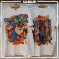 1XjM [ SPACEJAM ] x LeBron James tag GILDAN เสื้อหนัง เสื้อการ์ตูน DTG ดิจิตอลปรินท์ papamama vintage s Premium 44