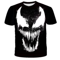 Marvel Men Clothes 2021 New Mens Summer Venom Print Men Short Sleeve T-shirt 3D Print T Shirt Casual Breathable Funny T Shirts