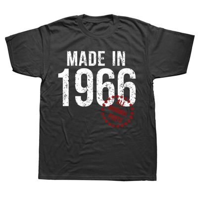 Funny Made In 1966 All Original Parts T Shirt Summer Graphic Cotton Streetwear Short Sleeve Birthday Gifts T shirt Mens Clothing XS-6XL