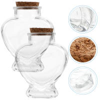 Mlinstudio 2pcs ขอให้ขวด drift heart heart storage jar jar dorsition bottle bott