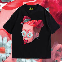 เสื้อยืดโอเวอร์ไซส์(พร้อมส่งเสื้อเฮีย)เสื้อ Flower Girl  ผ้าCotton 100% มีสองสี ทั้งทรงปกติและ OVERSIZE S-5XL