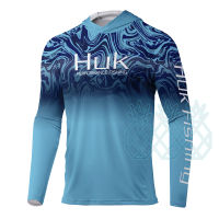 Huk เสื้อตกปลากีฬากลางแจ้งปลา hoodies ผู้ชาย UV Protection Breathable Fish JERSEY camisa de pesca Quick DRY Hood เสื้อผ้า