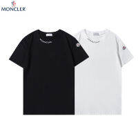 2021ฤดูร้อนเดิม Monclers สำหรับทั้งหญิงและชายเสื้อคุณภาพสูงผ้าฝ้าย100% Unisex แฟชั่น Wild การพิมพ์จดหมายแบบไม่เป็นทางการ (สีดำและสีขาว)