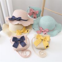 Baby Hat For Summer Straw Hat Mini Straw Bag Weaving With Grass Cool Sun Hat Sun Protection Beach Small Messenger Bag Kid Cap