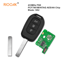 PCF7961M 3 Buttons Car Remote Key VA2 Blade for Renault Symbol Logan Sandero Trafic Dacia Duster Logan Sandero