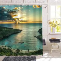 【CW】✢❁  Sea Landscape Shower Curtain Print Anti-mold Curtains Wall