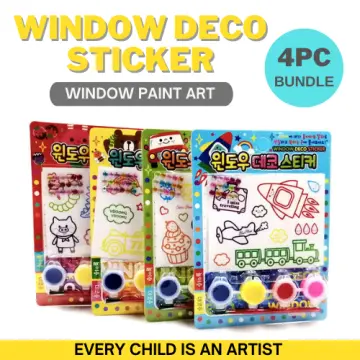 Window Paint Art Stickers Kit Kids