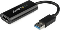 ‎StarTech StarTech.com USB 3.0 to HDMI Adapter - 1080p (1920x1200) - Slim/Compact USB Type-A to HDMI Display Adapter Converter for Monitor - External Video &amp; Graphics Card - Black - Windows Only (USB32HDES)