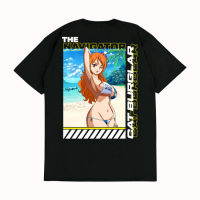 Anime ONE PIECE NAMI THE NAVIGATOR Kaos Anime Karimake เสื้อยืดคอตตอนฤดูร้อน เสื้อยืดลายฤดูร้อน S-5XL