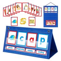 Montessori Educational Toys Word Spelling Learning Games Alphabet Visual Sensory Cards Building Pocket Set Parish Children Toys Flash Cards