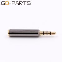 ;[-./ 4 Poles Stereo 3.5Mm Male To Female Headphone Adapter TRRS Earphone Plug Connector For  Mobile Notebook  Plated