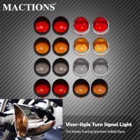 2Pcs Motorcycle Turn Signal Light Blinker Bezels Indicator  Trim  Visor Cover For Harley Tou Sportster Softail Dnya