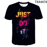 2023ใหม่ล่าสุดกราฟิก3D พิมพ์ JUST DO IT แขนสั้นเสื้อยืดผู้ชายผู้หญิงแฟชั่นฤดูร้อน Harajuku เสื้อยืดขนาดใหญ่