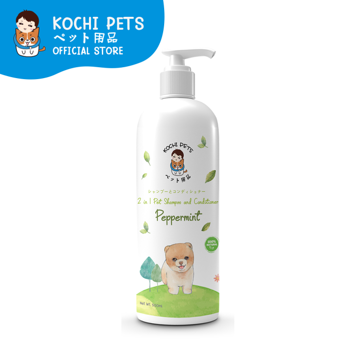 Kochi Pets 2 in 1 Pet Shampoo & Conditioner Peppermint Scent 500mL
