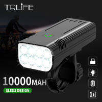 10000LM 8T6 Bike Light Built-in 10000mAh USB Rechargeable Rear Light Bicycle Headlight MTB Rode Flashlight Cycling Front Lamp