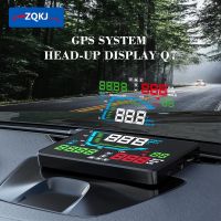 ¤ ZQKJ Q7 HUD GPS System for All Car Head Up Display Digital Speedometer Auto Electronics Accessories Speeding Alarm Multifunction