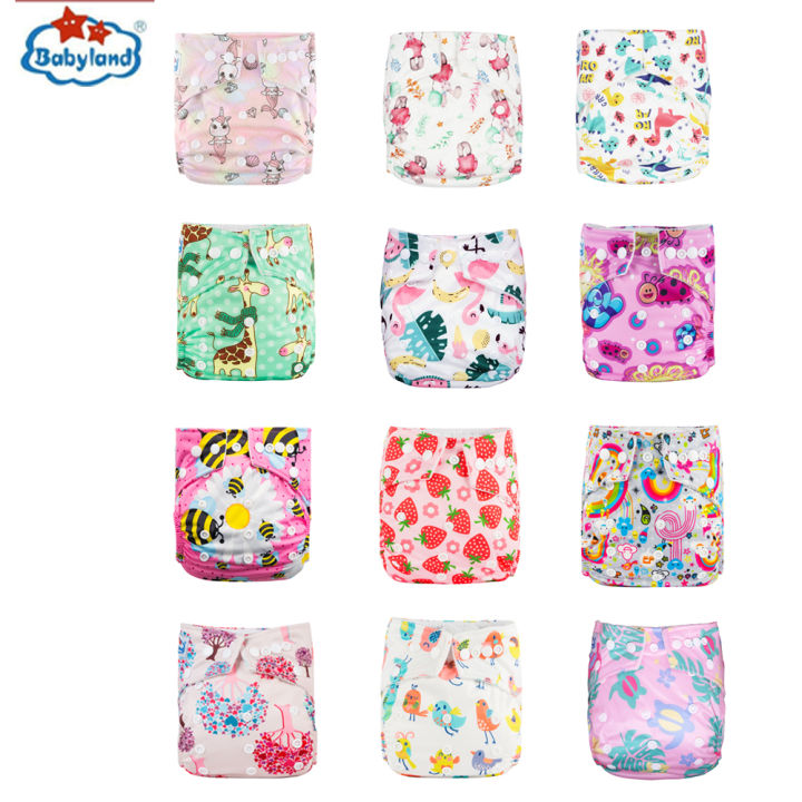 babyland-baby-diaper-12pcslot-reusable-washable-cloth-diaper-cover-adjustable-eco-friendly-nappy-3-15kg-baby-diaper-shells