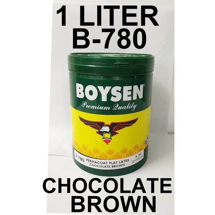 Delicious BOYSEN B-780 PERMACOAT FLAT LATEX CHOCOLATE BROWN 1 LITER