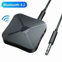 Bluetooth 5.0 4.2 ตัวรับและเครื่องส่งสัญญาณ 2 in 1 Audio Music Stereo Wireless Adapter RCA 3.5mm AUX Jack สําหรับลําโพงทีวี Car PC