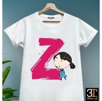 พร้อมส่ง เสื้อตัวอักษร (ตัว Z) ผ้าไมโคร ใส่สบาย พร้อมส่ง