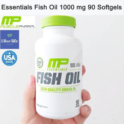 น้ำมันปลา Essentials Fish Oil 1000 mg, EPA 400 mg, DHA 300 mg 90 Softgels - MusclePharm
